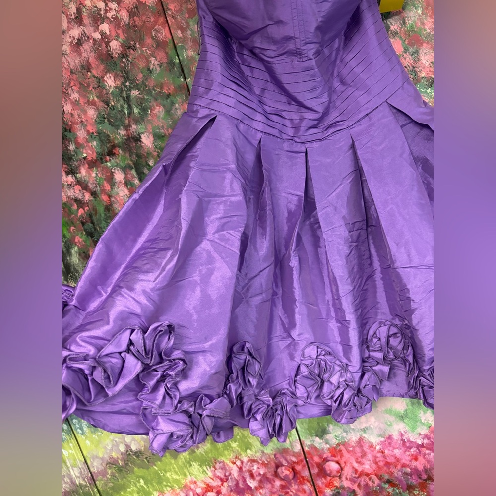 NWT- Purple Strapless Dress - Picture 3 of 6